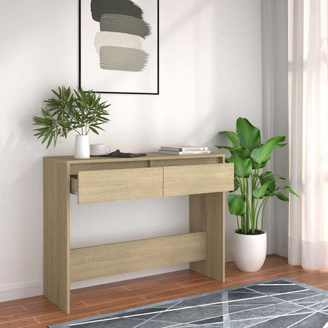 Vidaxl wandtafel 100x35x76,5 cm bewerkt hout sonoma eikenkleurig