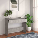Vidaxl wandtafel 100x35x76,5 cm bewerkt hout betongrijs