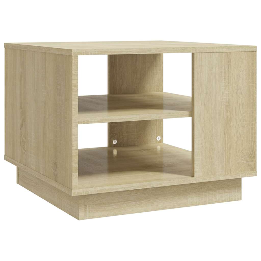 Vidaxl salontafel 55x55x43 cm bewerkt hout sonoma eikenkleurig