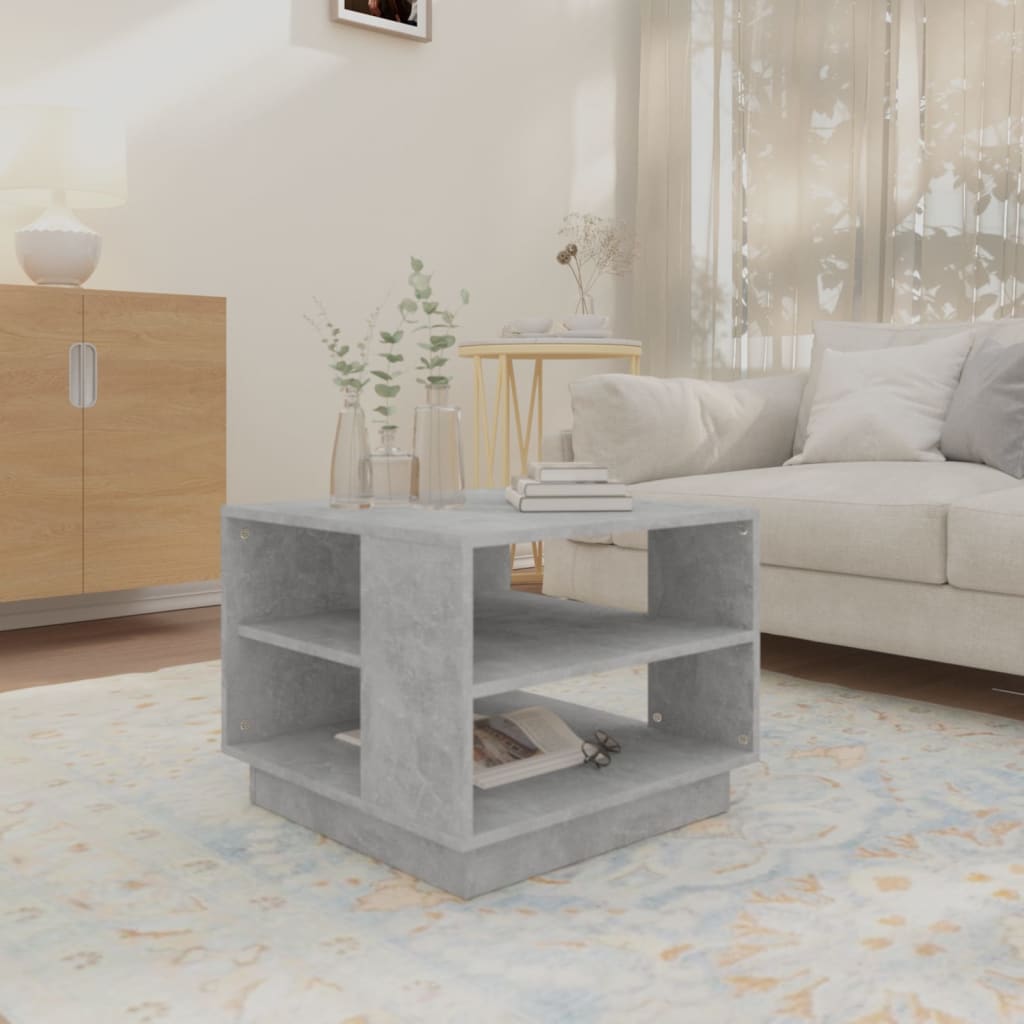 Vidaxl salontafel 55x55x43 cm bewerkt hout betongrijs