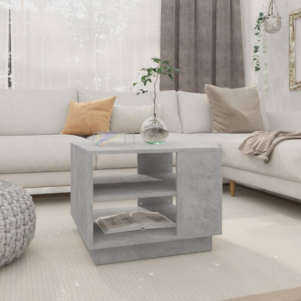 Vidaxl salontafel 55x55x43 cm bewerkt hout betongrijs