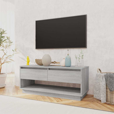 Vidaxl tv-meubel 102x41x44 cm bewerkt hout grijs sonoma eikenkleurig