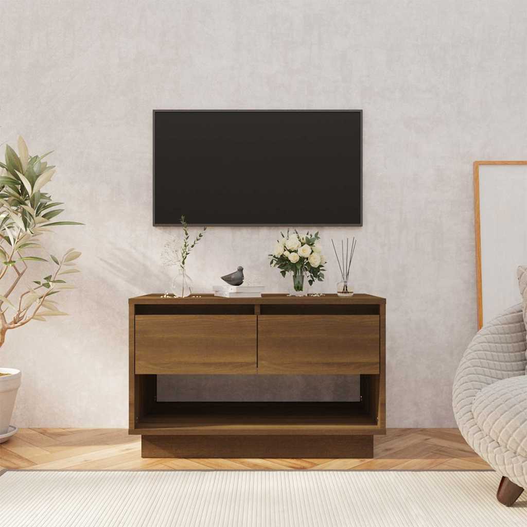 Vidaxl tv-meubel 70x41x44 cm bewerkt hout bruin eikenkleur