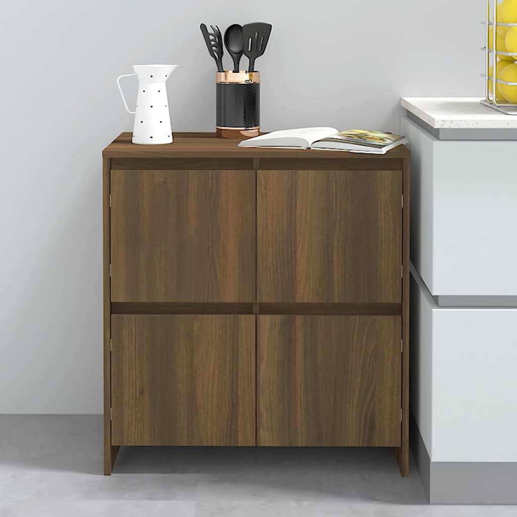 Vidaxl dressoir 70x41x75 cm bewerkt hout bruin eikenkleur