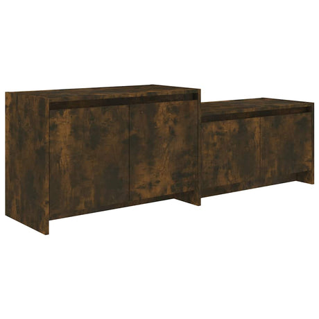 Vidaxl tv-meubel 146,5x35x50 cm bewerkt hout gerookt eikenkleurig