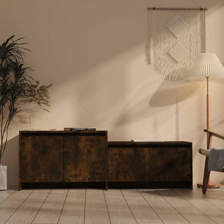 Vidaxl tv-meubel 146,5x35x50 cm bewerkt hout gerookt eikenkleurig