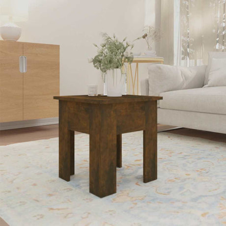 Vidaxl salontafel 40x40x42 cm bewerkt hout gerookt eikenkleur