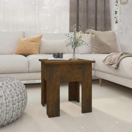 Vidaxl salontafel 40x40x42 cm bewerkt hout gerookt eikenkleur