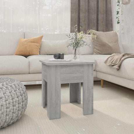 Vidaxl salontafel 40x40x42 cm bewerkt hout grijs sonoma eikenkleurig