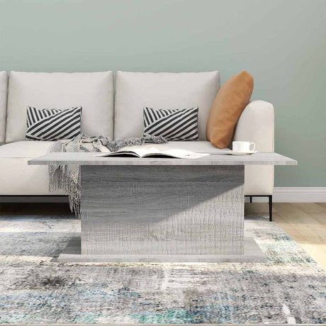 Vidaxl salontafel 102x55,5x40 cm bewerkt hout grijs sonoma eikenkleur
