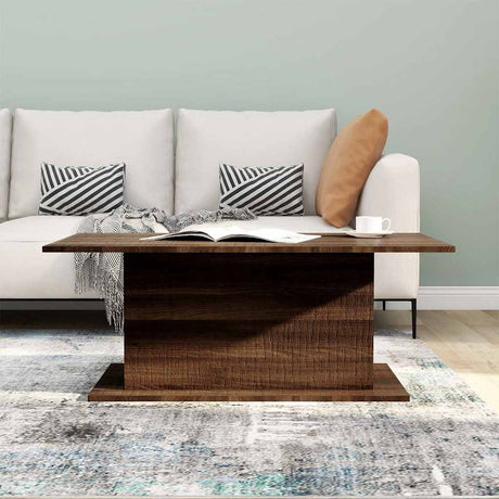 Vidaxl salontafel 102x55,5x40 cm bewerkt hout bruin eikenkleur