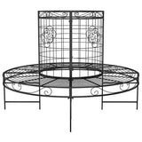 Vidaxl boombank rond ø137 cm staal zwart