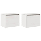 Vidaxl wandkasten 2 st 45x30x35 cm massief grenenhout wit