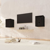 Vidaxl wandkasten 2 st 30x30x40 cm massief grenenhout zwart