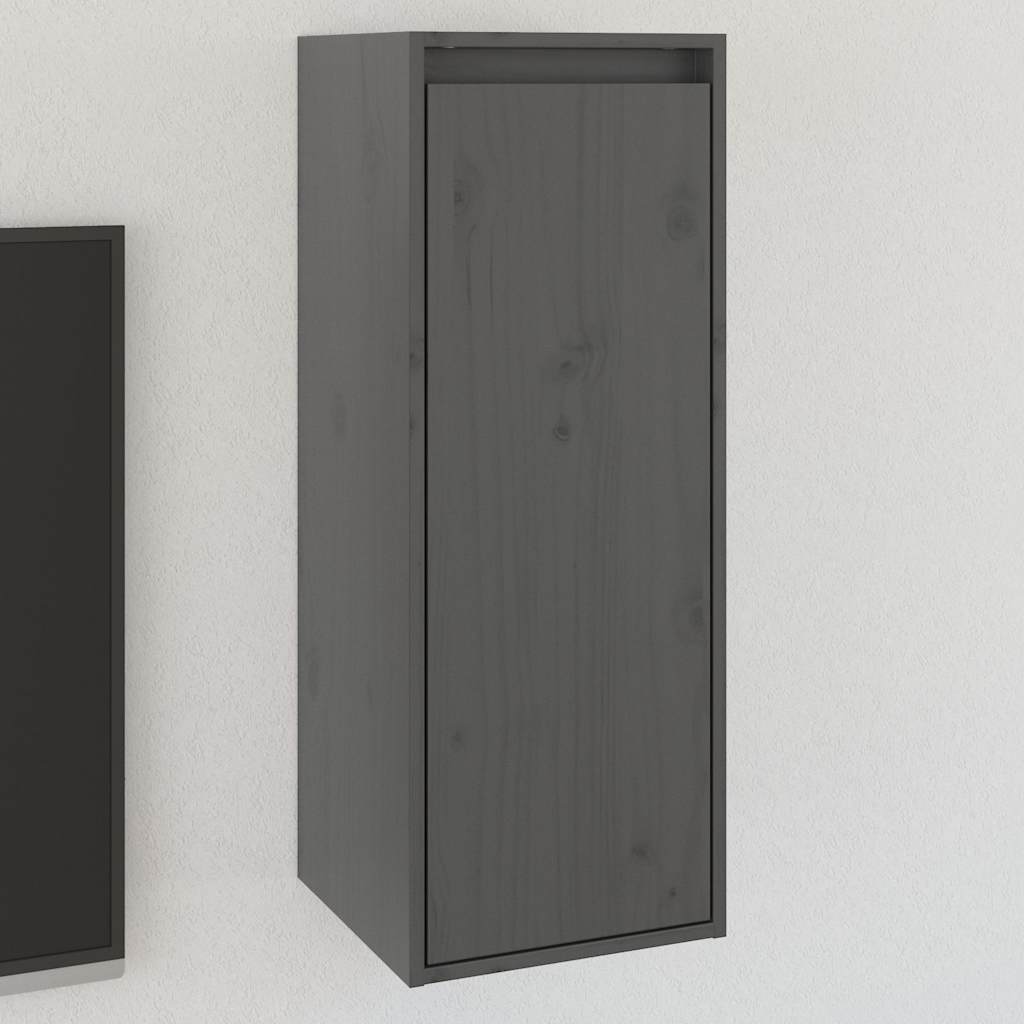 Vidaxl wandkast 30x30x80 cm massief grenenhout grijs