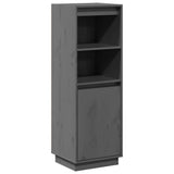 Vidaxl hoge kast 37x34x110 cm massief grenenhout grijs