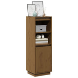 Vidaxl hoge kast 37x34x110 cm massief grenenhout honingbruin