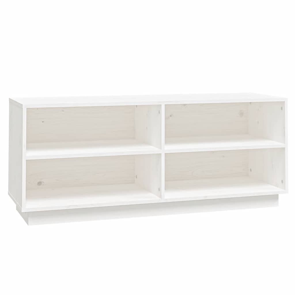 Vidaxl Schuhschrank 110x34x45 cm Festkiefer weiß