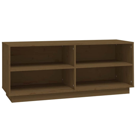 Vidaxl Schuhschrank 110x34x45 cm Festkiefer Honigbraun