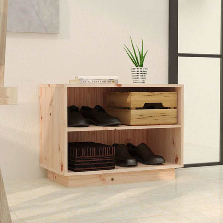 Vidaxl -Schuhschrank 60x34x45 cm Festkiefer