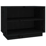 Vidaxl Schuhschrank 60x34x45 cm Festkiefer schwarz