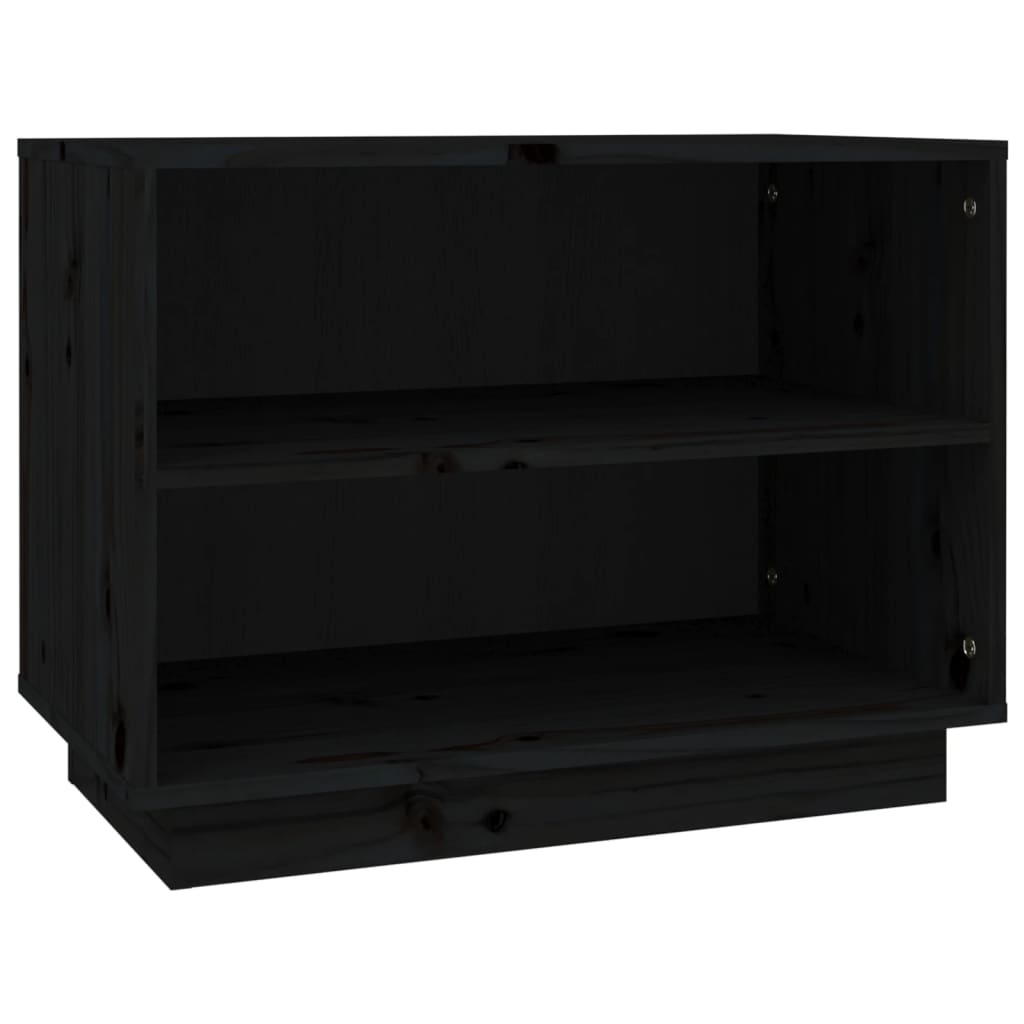 Vidaxl Schuhschrank 60x34x45 cm Festkiefer schwarz
