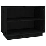 Vidaxl Schuhschrank 60x34x45 cm Festkiefer schwarz