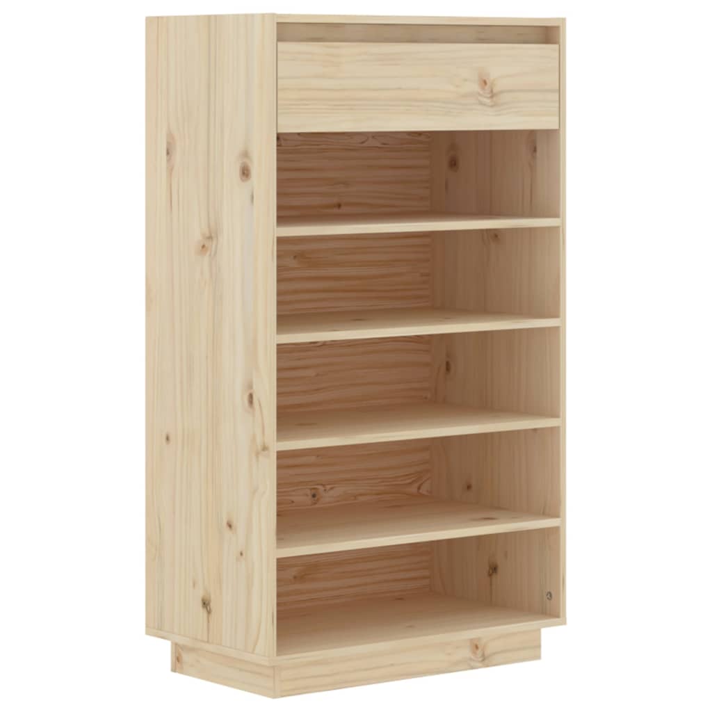 Vidaxl schoenenkast 60x34x105 cm massief grenenhout