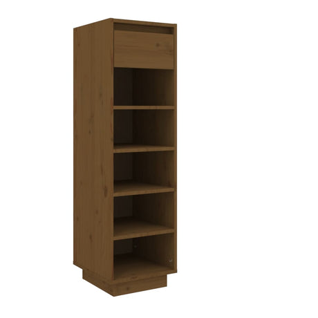 Vidaxl Schuhschrank 30x34x105 cm Festkiefer Honigbraun