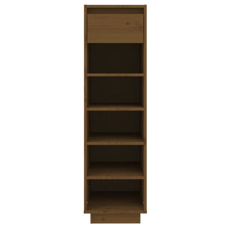 Vidaxl Schuhschrank 30x34x105 cm Festkiefer Honigbraun
