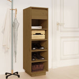 Vidaxl Schuhschrank 30x34x105 cm Festkiefer Honigbraun