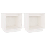 Vidaxl nachtkastjes 2 st 40x30x40 cm massief grenenhout wit
