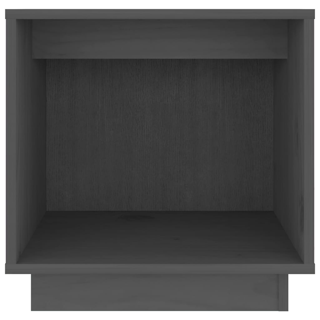 Vidaxl nachtkastje 40x30x40 cm massief grenenhout grijs