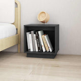 Vidaxl nachtkastjes 2 st 40x30x40 cm massief grenenhout grijs
