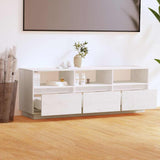 Vidaxl tv-meubel 140x37x50 cm massief grenenhout wit