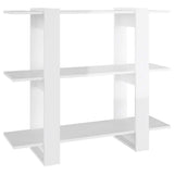 Vidaxl boekenkast kamerscherm 100x30x87 cm hoogglans wit