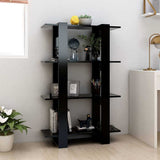 Vidaxl boekenkast kamerscherm 80x30x123,5 cm zwart
