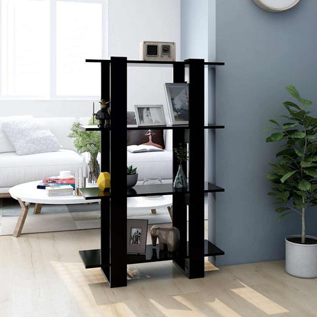 Vidaxl boekenkast kamerscherm 80x30x123,5 cm zwart