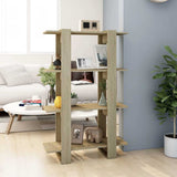 Vidaxl boekenkast kamerscherm 80x30x123,5 cm sonoma eikenkleurig
