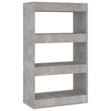 Vidaxl boekenkast kamerscherm 60x30x103 cm bewerkt hout betongrijs