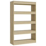 Vidaxl boekenkast kamerscherm 80x30x135 cm bewerkt hout sonoma eiken