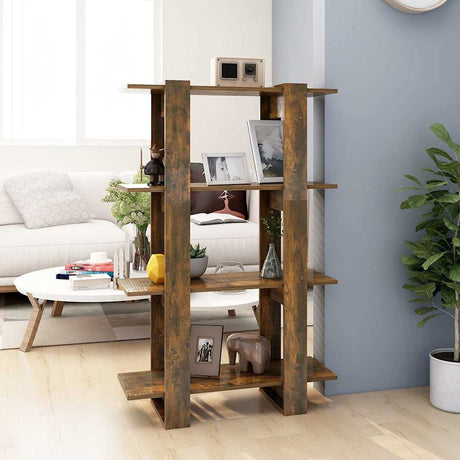 Vidaxl boekenkast kamerscherm 80x30x123,5 cm gerookt eikenkleurig