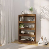 Vidaxl boekenkast kamerscherm 80x30x135 cm bewerkt hout bruin eiken