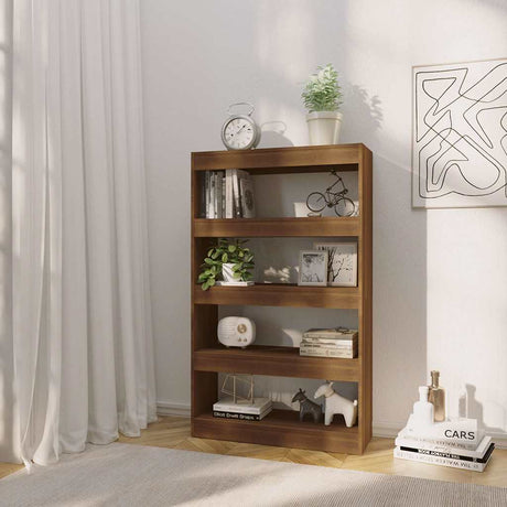 Vidaxl boekenkast kamerscherm 80x30x135 cm bewerkt hout bruin eiken