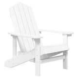 Vidaxl tuinstoel adirondack met tafel hdpe wit
