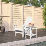 Vidaxl tuinstoel adirondack met tafel hdpe wit