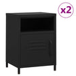Vidaxl nachtkastjes 2 st 35x35x51 cm staal zwart