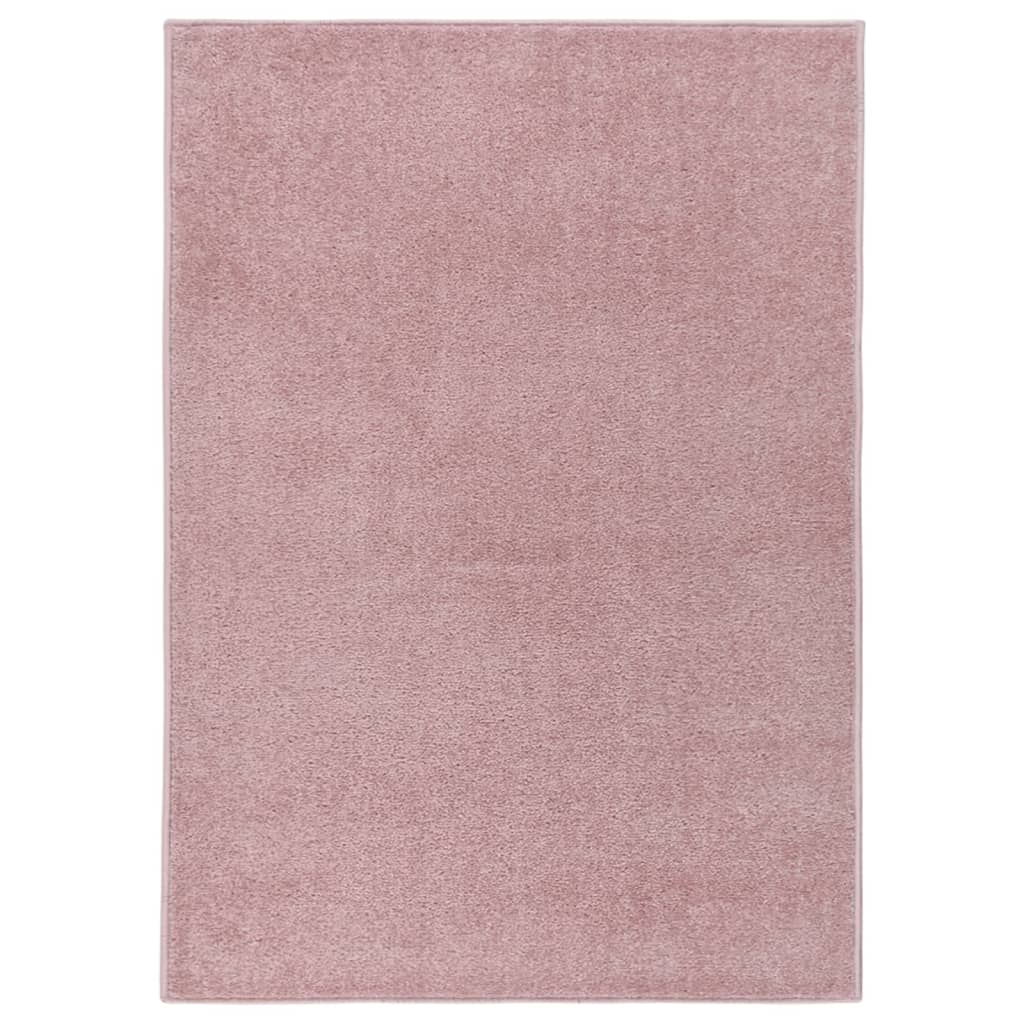 Vidaxl Teppich Kortpolig 140x200 cm Pink