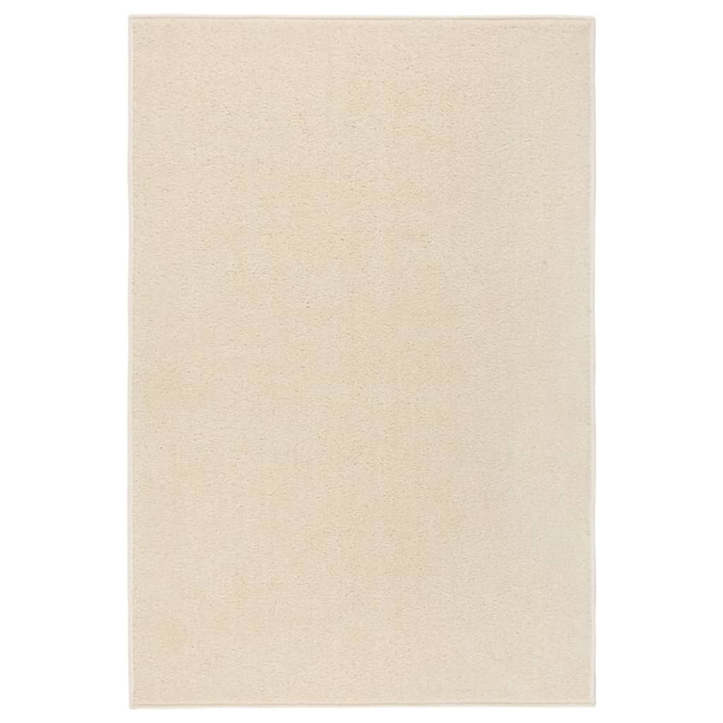 Vidaxl Teppich Kortpolig 160x230 cm creme -gepflegt