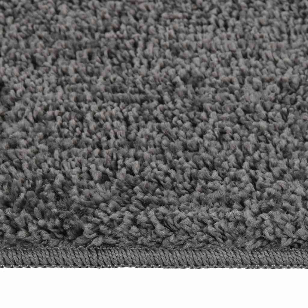 Vidaxl Teppich Shaggy Anti-Slip 80x150 cm dunkelgrau